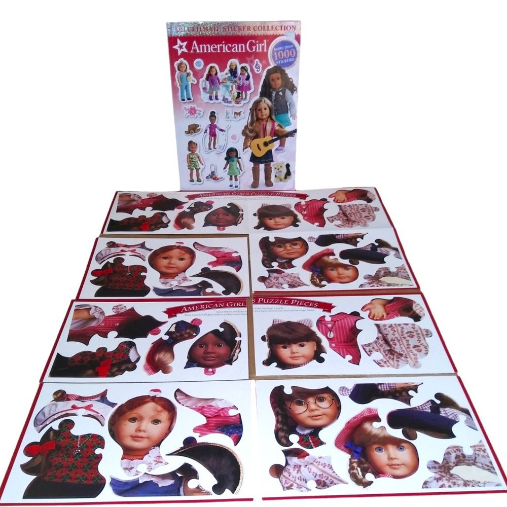 VTG American Girl Puzzle Paper Puzzle Piece DK Ultimate Sticker Collection Lot
